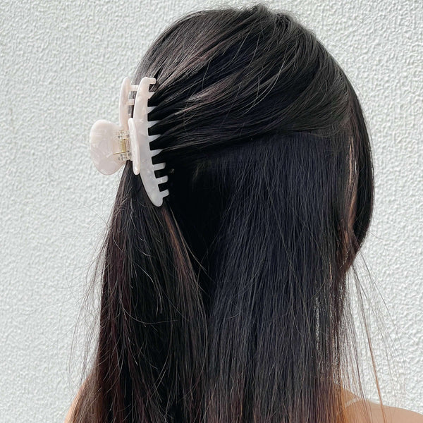 Large Claw Clip - Pearl White